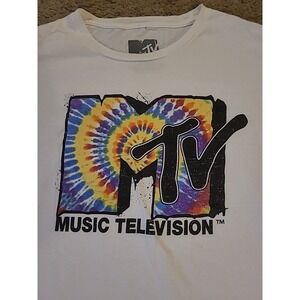 MTV Tie Dye Logo Y2K T-shirt Size XL 100% Cotton